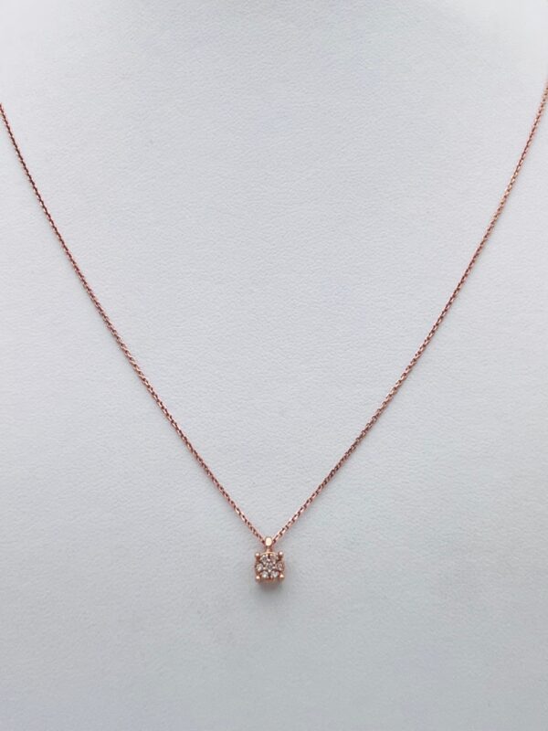 Pendente punto luce oro rosa e diamanti NARCISO Art. CD1028