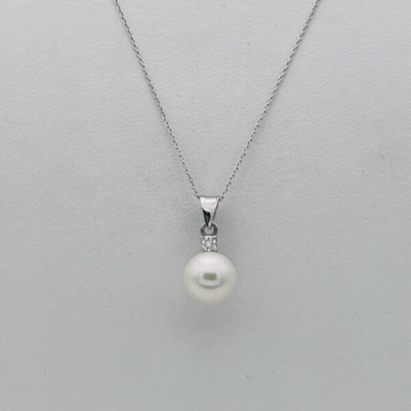 Pearl pendant diamonds white gold 750% art.CDP68-7