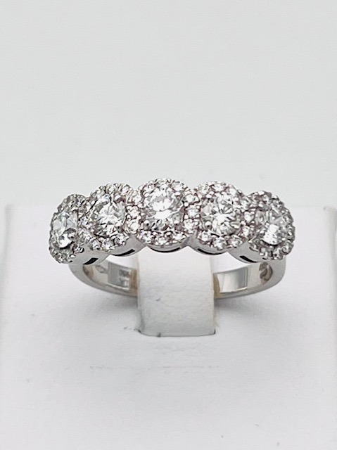 750% white gold ring Art.559A