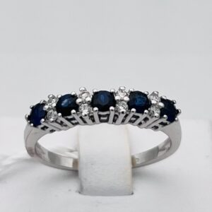 Anello veretta zaffiri e diamanti GEMME art. AN2221-2