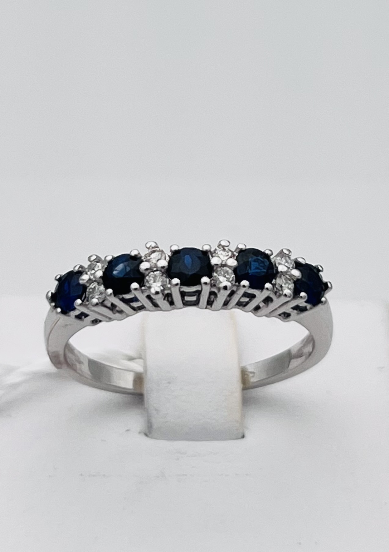 Sapphire and diamond GEMSTONE veretta ring art. AN2221-2