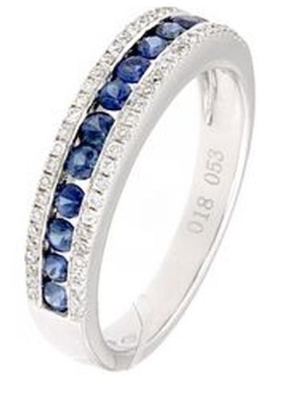 Veretta ring with blue sapphires and diamonds ART. R37304-4