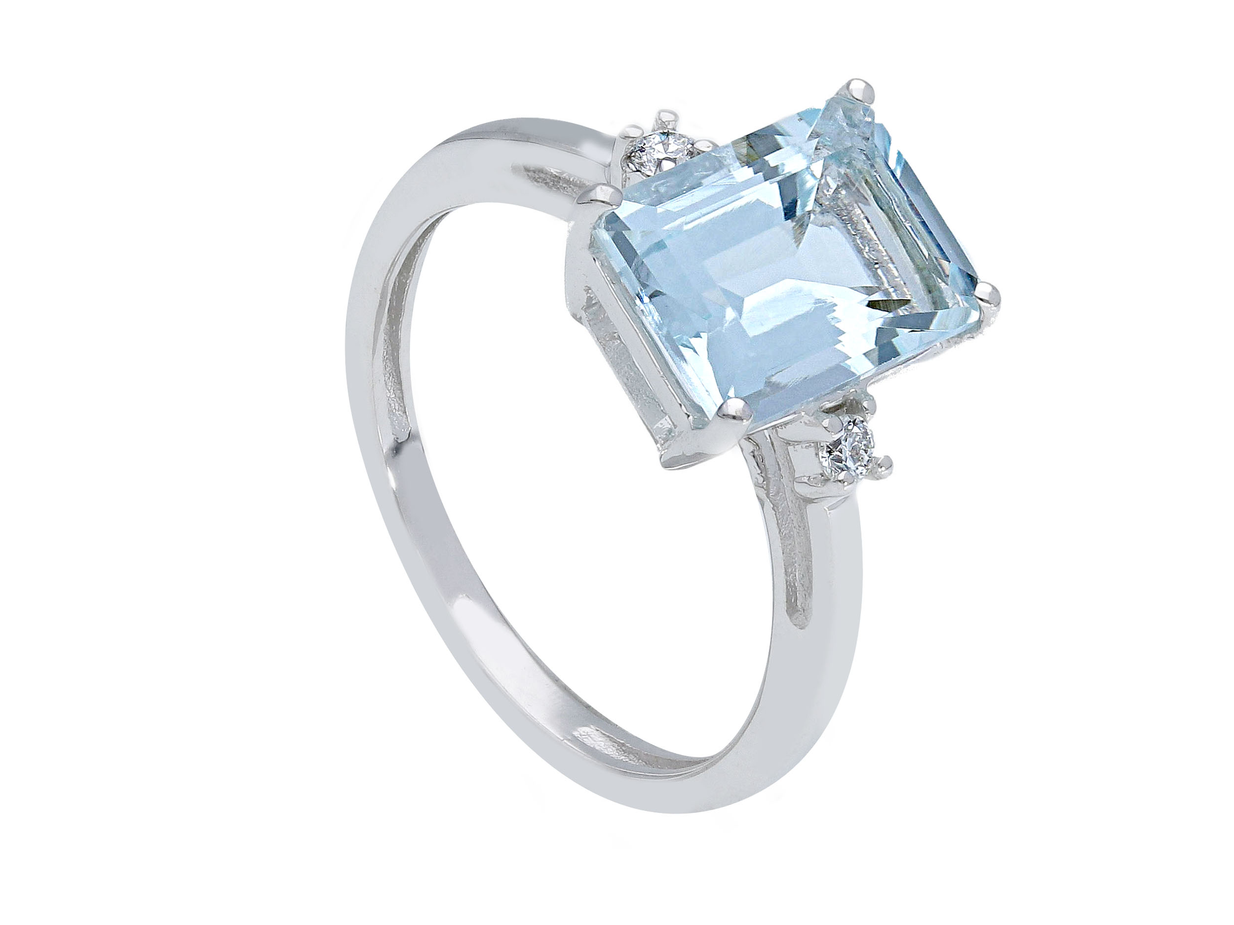 Aquamarine and diamond ring Art.103479