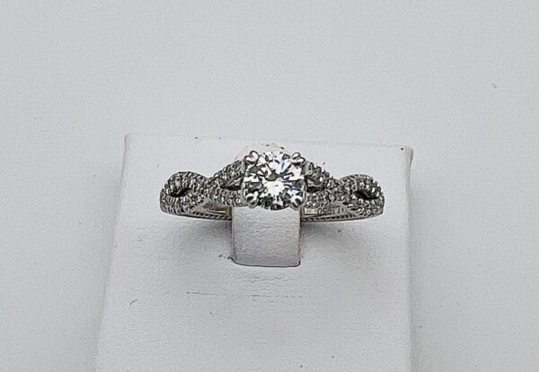 Anello solitario BAROCCO oro e diamanti art.598A