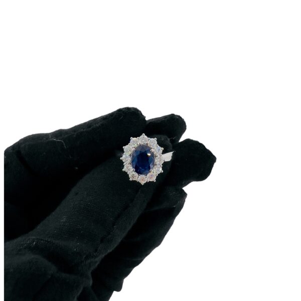 Anello zaffiro Royal blue  diamanti e oro BON TON  Art. AN2116-1