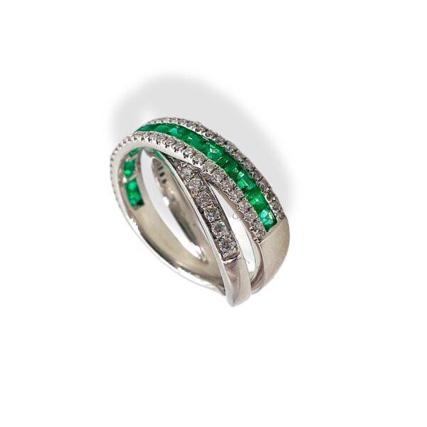 Anello smeraldo diamanti e oro Art. RFA7284EM-01