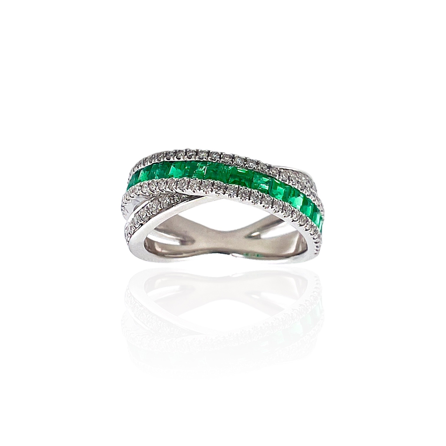 Anello smeraldo diamanti e oro Art. RFA7284EM-01