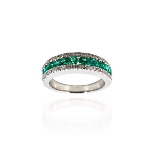 Veretta ring with emeralds and BELLE EPOQUE diamonds Art.RFX1697EM-01