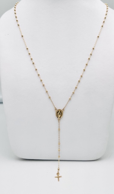Rosario gold chain necklace 750% Art. ROOG01