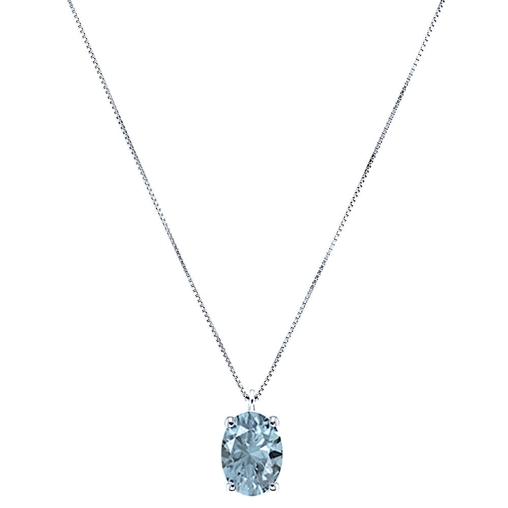 Aquamarine and diamonds round neck pendant Art. 103156
