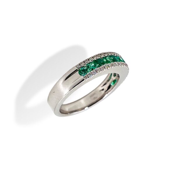 Anello veretta con smeraldi e diamanti BELLE EPOQUE Art.RFX1697EM-01