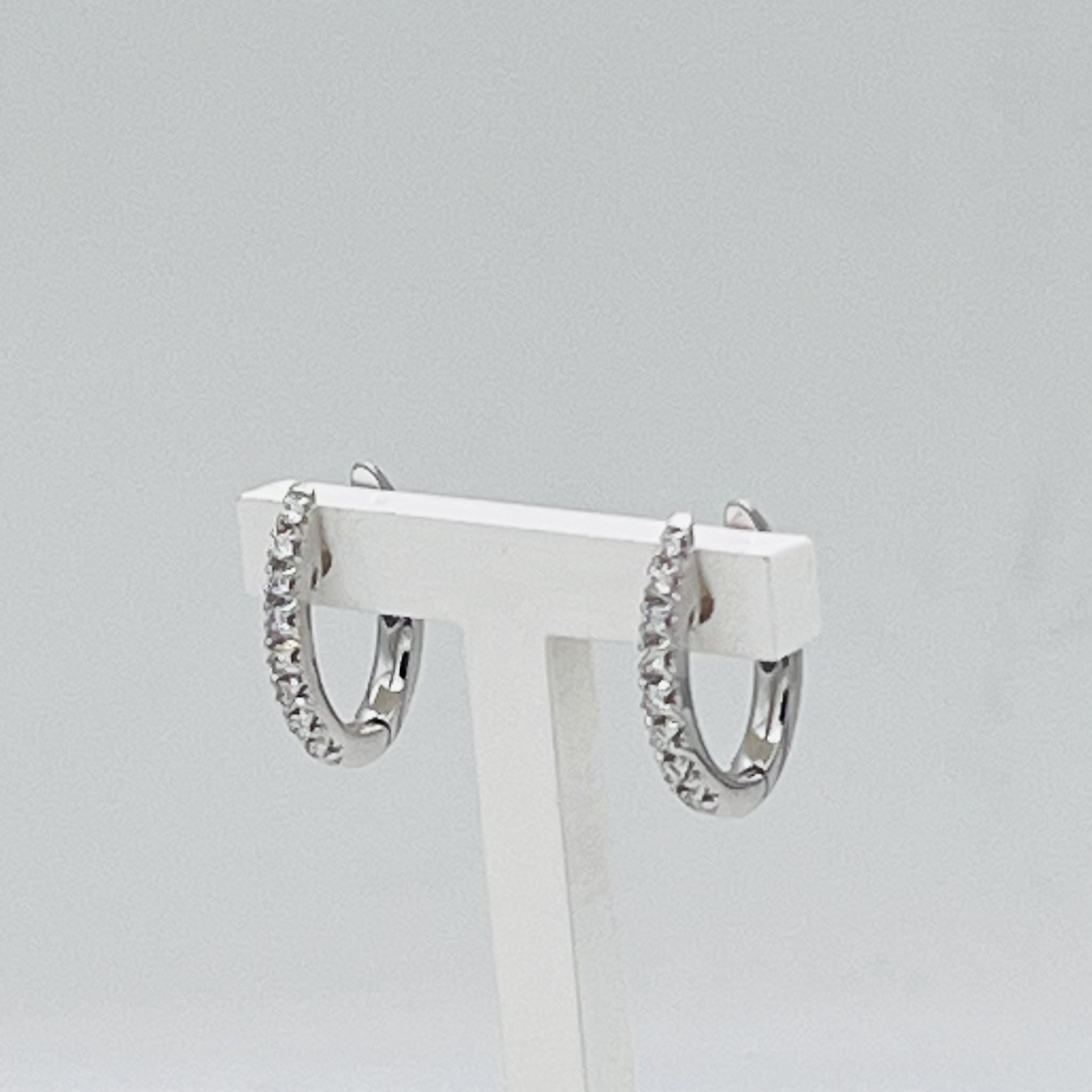 White gold750% hoop earrings and diamonds Art.6047739
