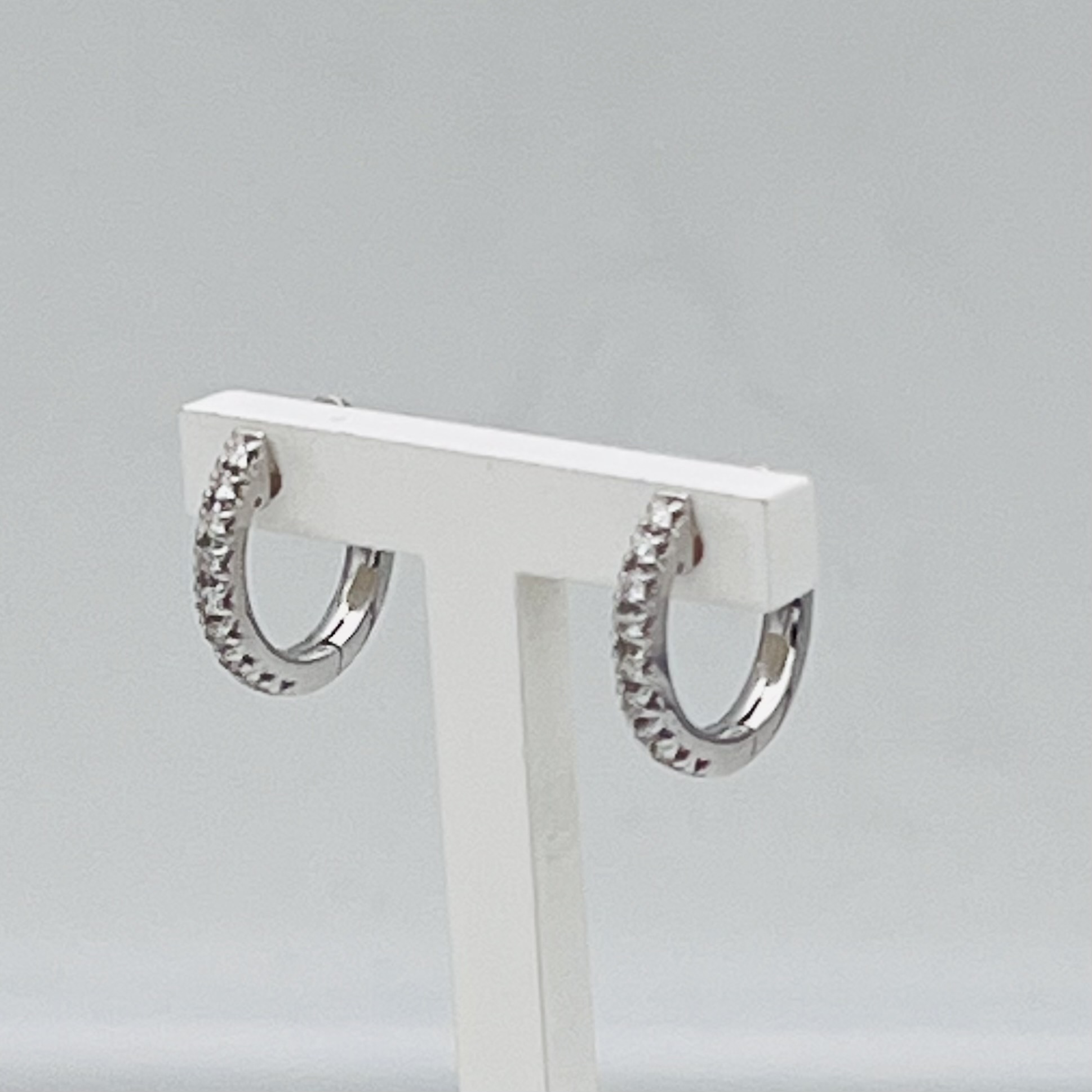 White gold750% hoop earrings and diamonds Art.9197003