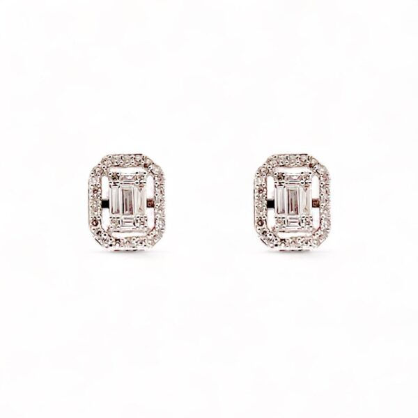 Baguette cut diamond earrings art.98440