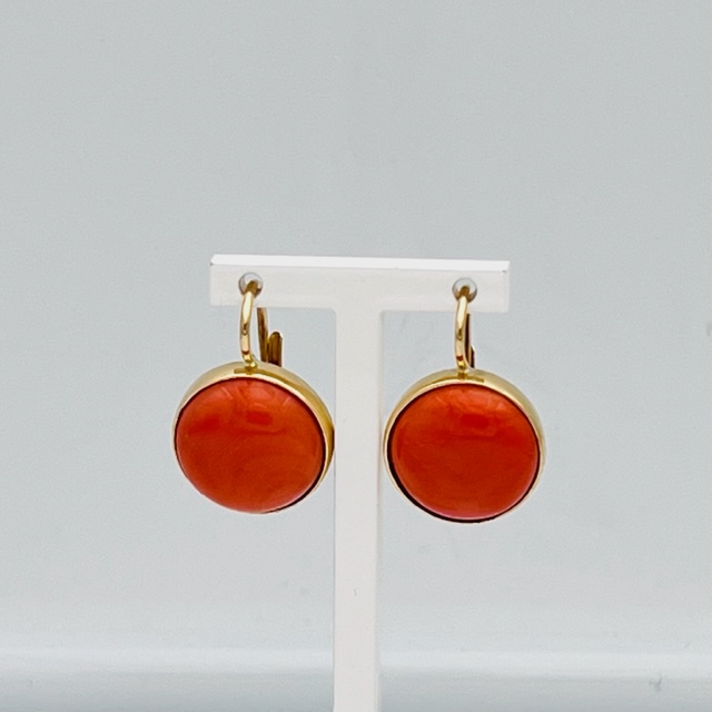 Coral Mediterranean and Gold Earrings Art.CORGR5