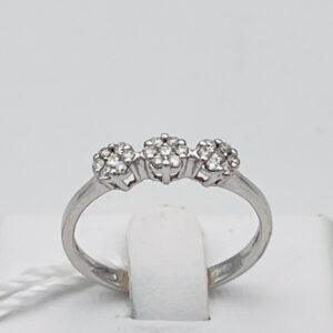 Pave trilogy ring OF diamonds DROPS OF LIGHT ART.AN2688