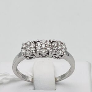 NARCISO Diamond Pavé Trilogy Ring Art.AN2615-1