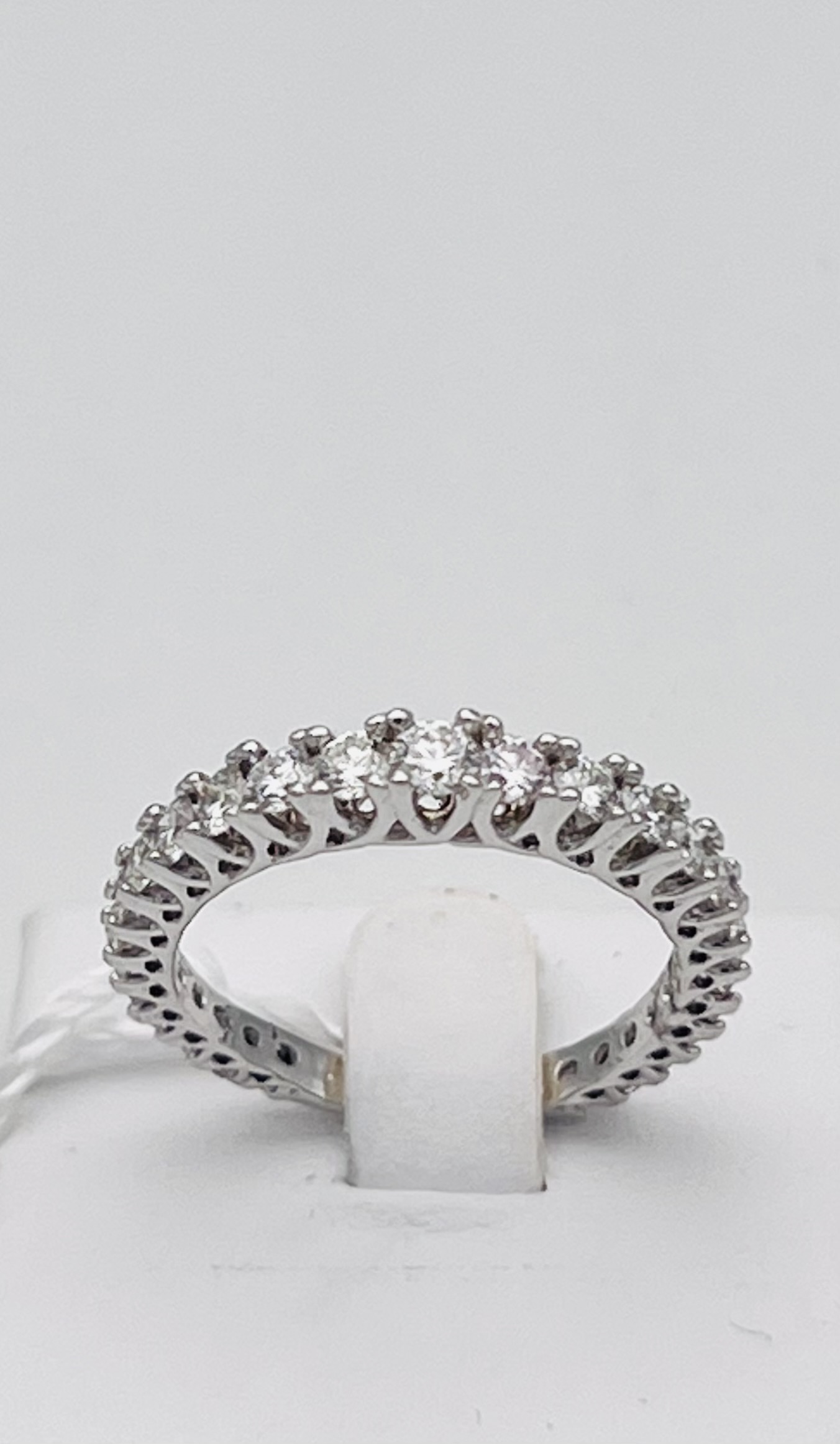 750% white gold and diamond rounded peak ring Art.AN2119-1