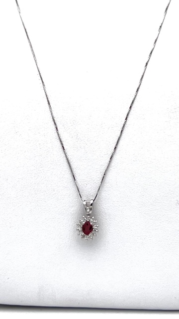 Pendente rubino oro e diamanti BON TON  Art. CD363-2