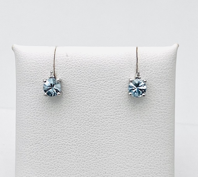 Aquamarine earrings gold diamonds GEMS ART.OR1509