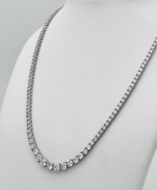 Girocollo tennis oro bianco e diamanti Art. GR479