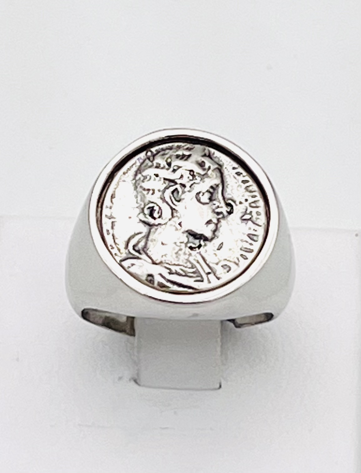 Anello chevalier moneta argento 925%  Art. ANMOAR1