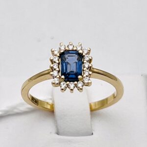 750% gold sapphire and diamond ring Art.ANZG1