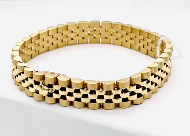 Bracciale uomo maglia rolex oro giallo 750% ART.ORBR01