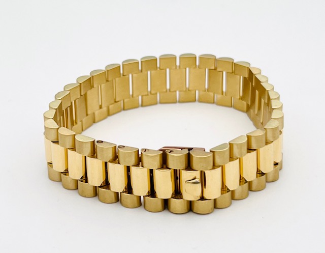 Bracciale uomo maglia rolex President oro giallo 750% ART. BRBRR1