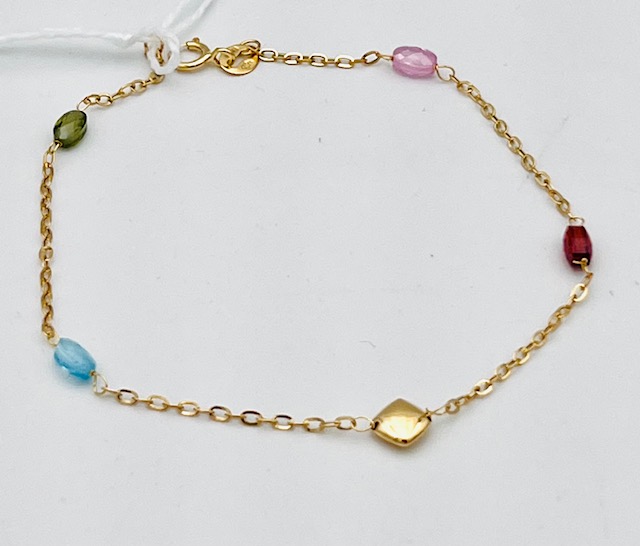 Topaz bracelet,quartz, gold 750% Art. MASBR04