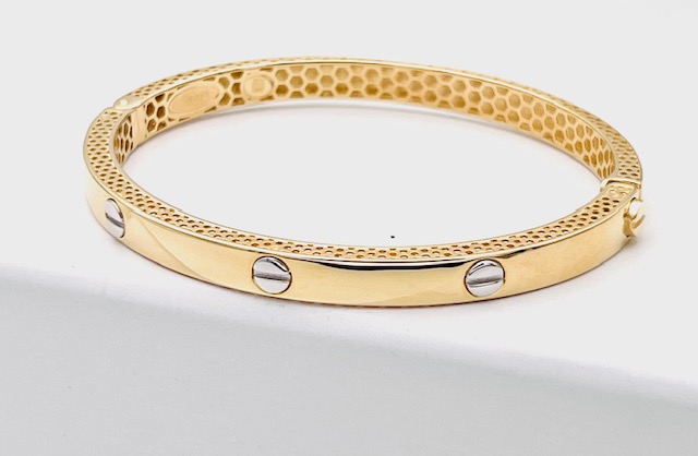 Rigid bracelet in 750% gold FOREVER ART.BRCA1