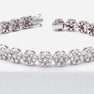 Bracciale tennis di diamanti oro bianco 750% Art. BR229