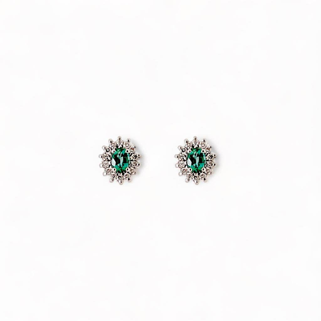 Orecchini smeraldo in oro e diamanti BON TON  Art. OR1322-4