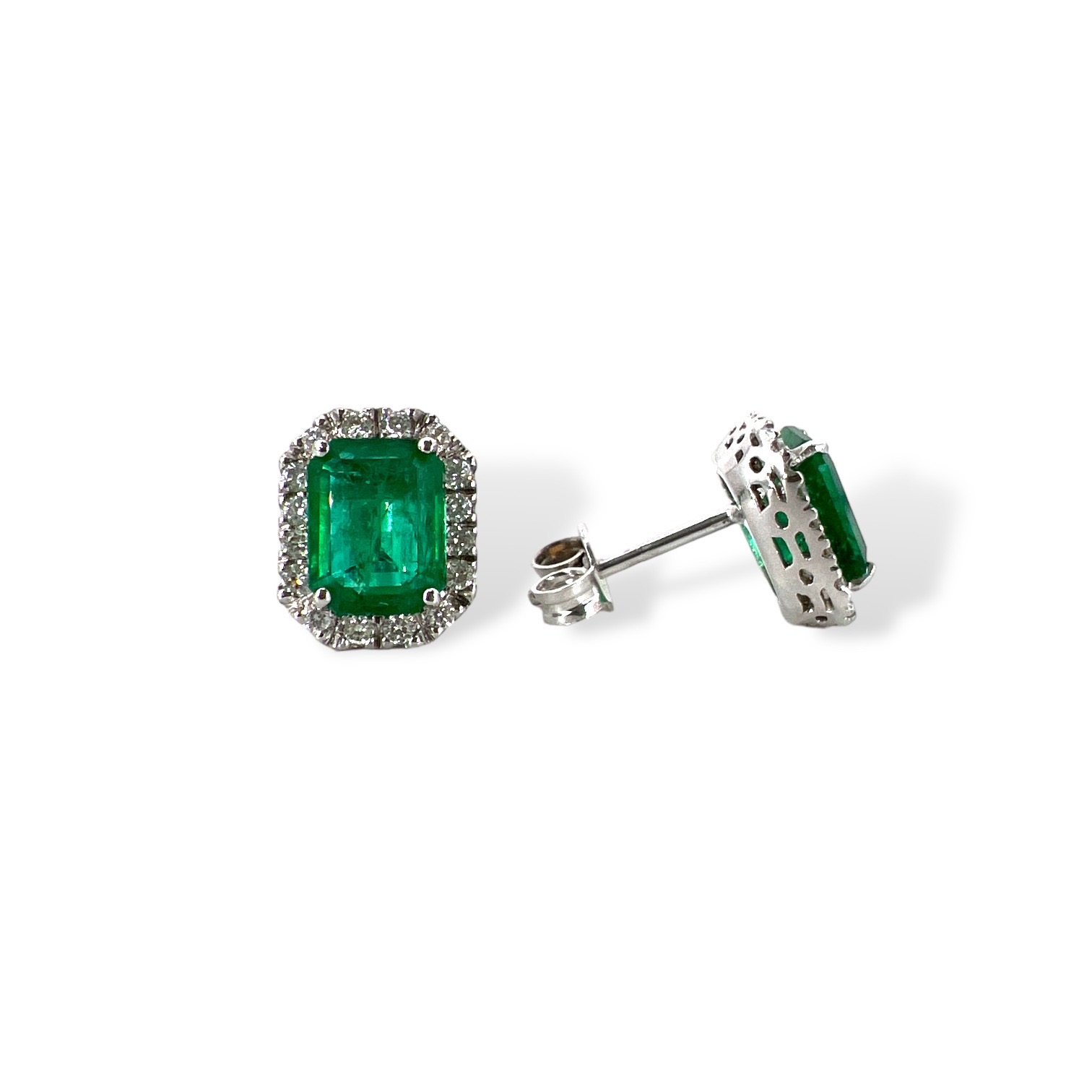 Orecchini smeraldi e diamanti oro BELLE EPOQUE Art.OR1353-2