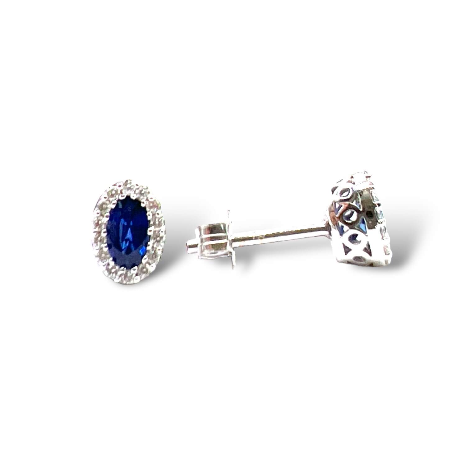 BELLE EPOQUE Gold Diamond Sapphire Earrings Art.OR1481-1