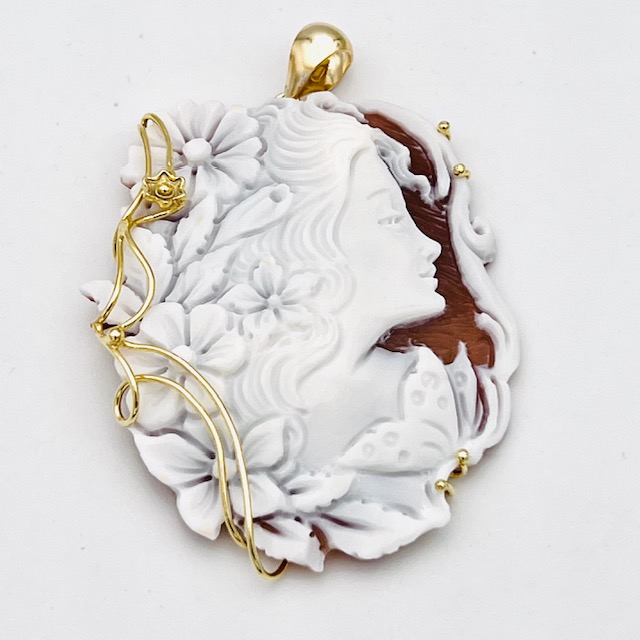 925% silver mounted cameo pendant Art.CAARG2