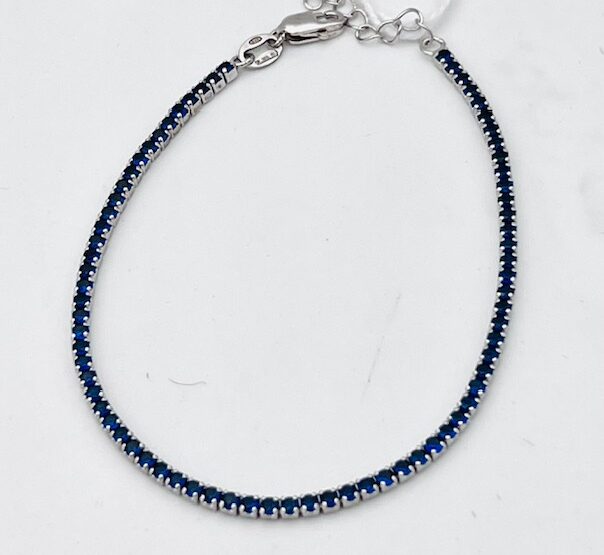 925% silver tennis bracelet and crystals Art.TARG3
