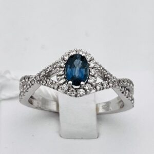 Sapphire and diamond ring in 750% gold ART. AN1073