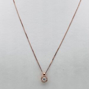 Pendente punto luce oro rosa e diamanti SETA Art.CD961