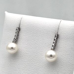 Orecchini perla oro bianco Art.ORP271-2