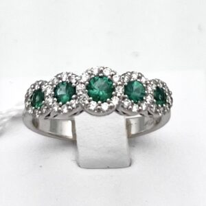 Anello veretta smeraldo e diamanti BELLE EPOQUE  ART. AN1034