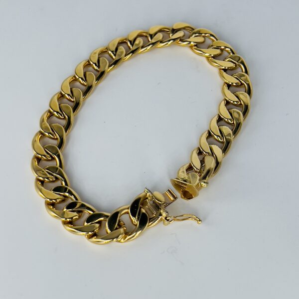 750% g yellow gold barbaric knit bracelet 11.95 g