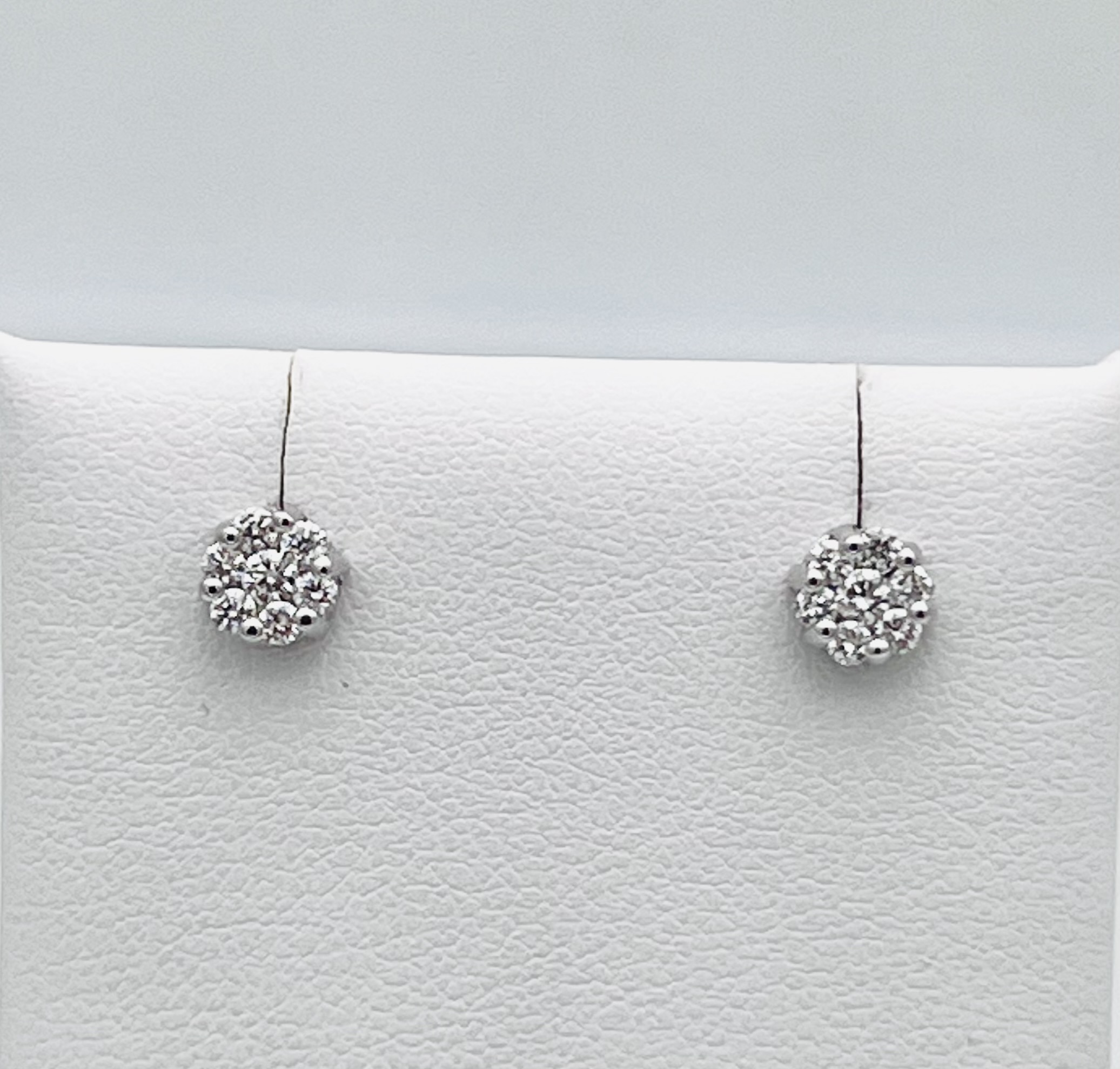 Earrings point light gold and diamonds DROPS OF LIGHT Art. OR1377