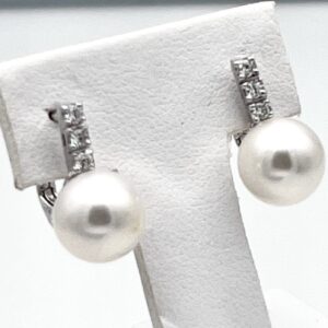 Pearl earrings white gold 750% Art.ORP250