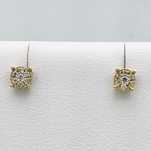 Orecchini punto luce oro 750% e diamanti NARCISO GIALLO Art. OR1462-1