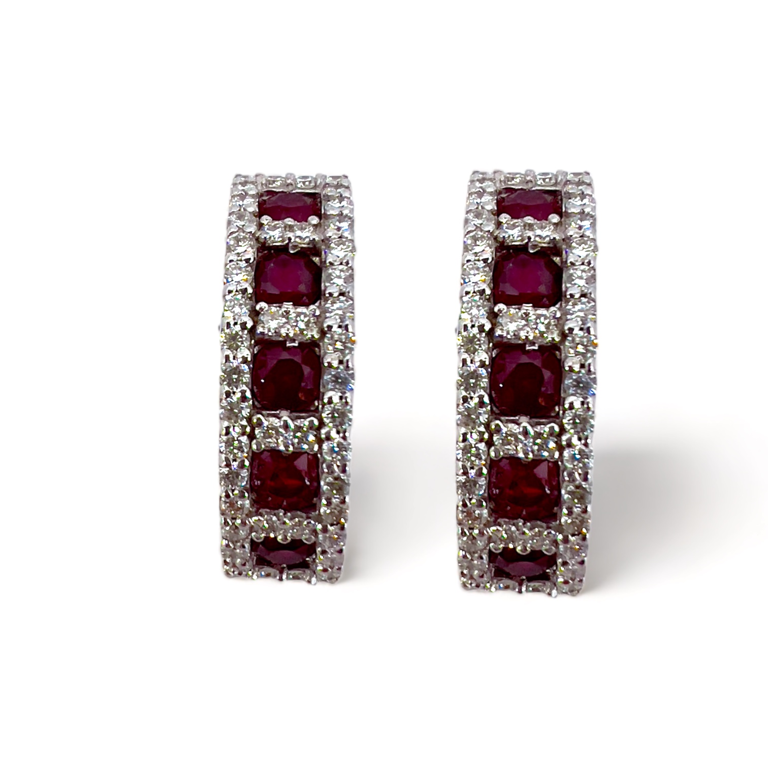 Orecchini con diamanti e rubini  BELLE EPOQUE art.OR1160-5