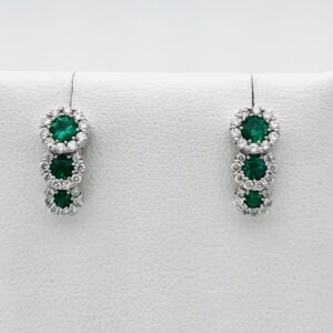 Orecchini smeraldo in oro 750% e diamanti Art. OR1002
