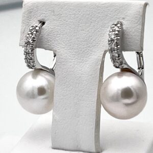 Orecchini perla oro bianco 750% Art.ORP259-4
