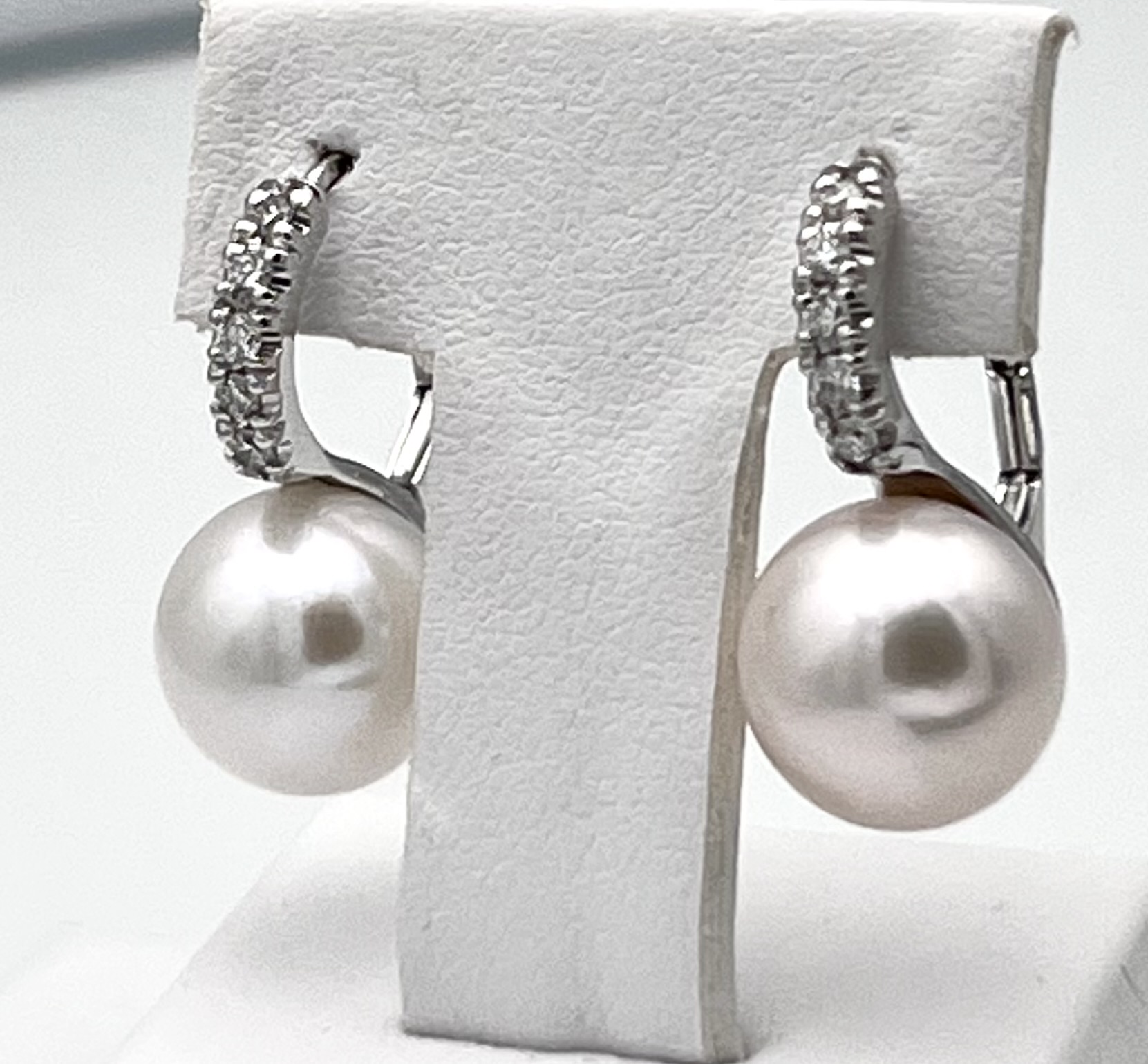 Orecchini perla oro bianco  Art.ORP259-4