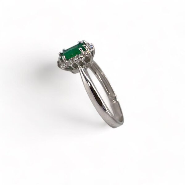 Anello smeraldo diamanti oro bianco 750 % BON TON art.AN2281-4